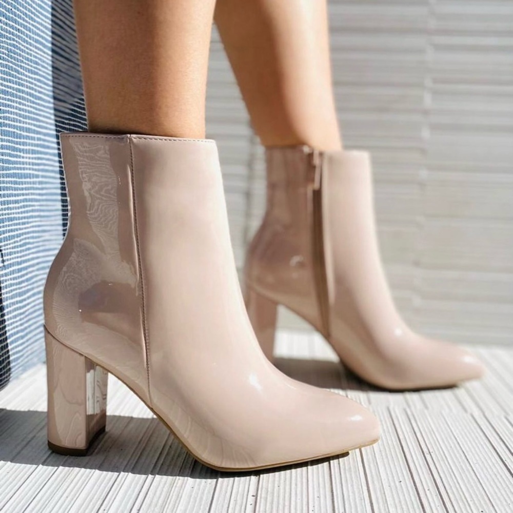 Beige Pointed Toe Bootie